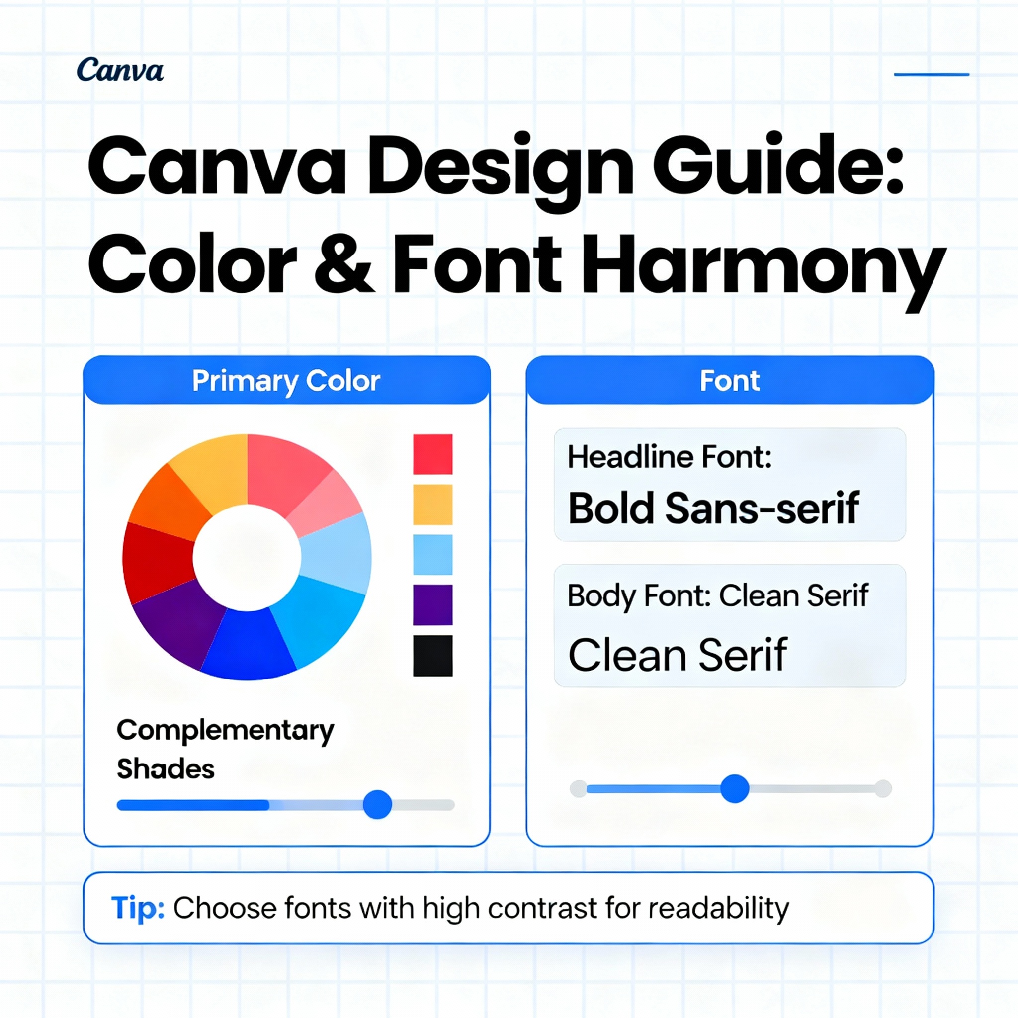 Canva Color and Font Selection