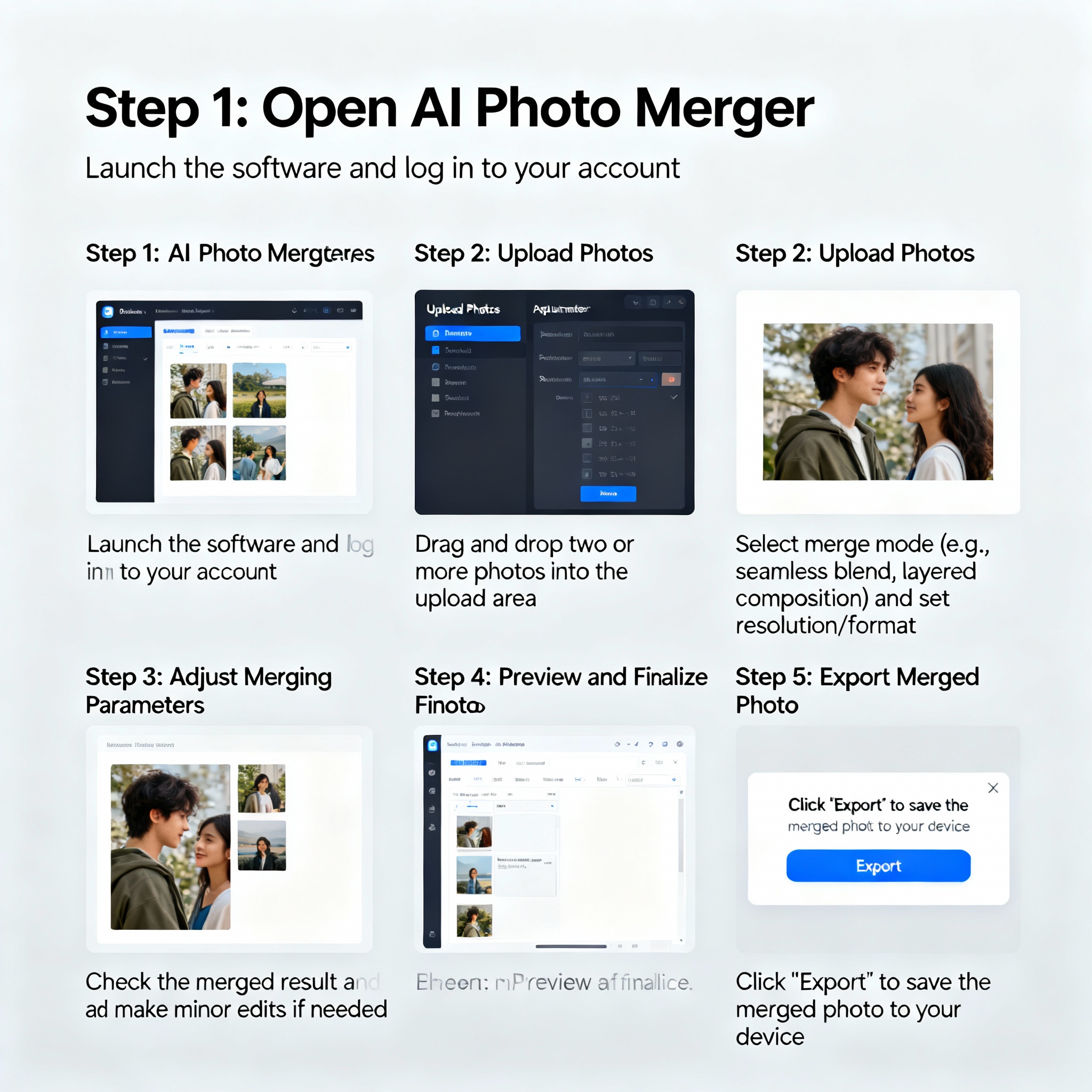 Step by Step AI Photo Merging